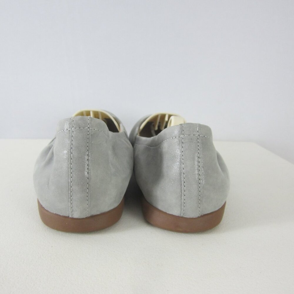 New Abeo Womens 7 M Grey Leather Slip On Ballet Flats Orthotic Footbed Support - Picture 5 of 12